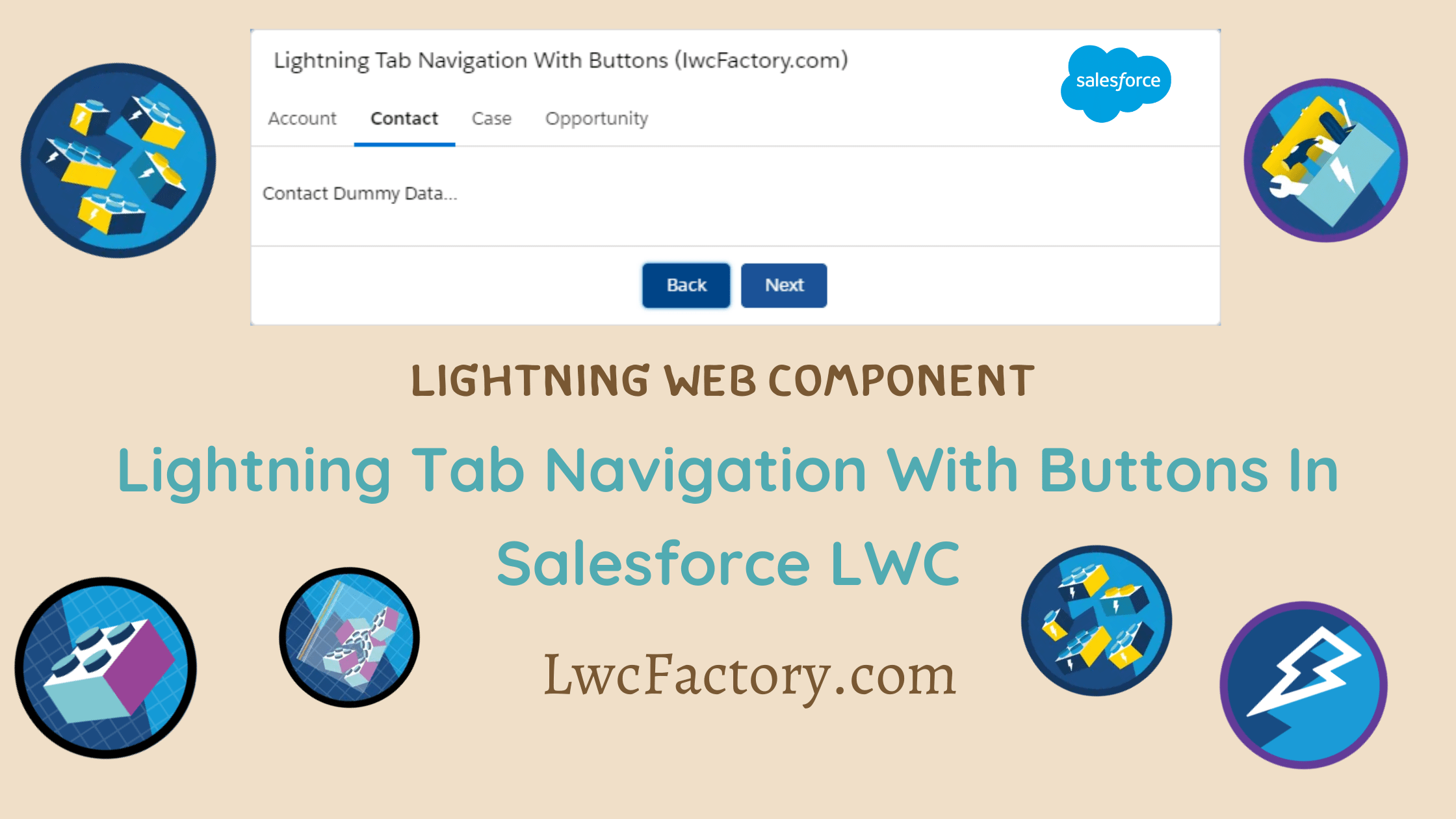 lightning tab with button navigation